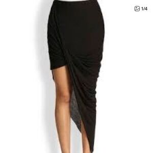 Helmut Lang Asymmetrical Black Skirt- P
